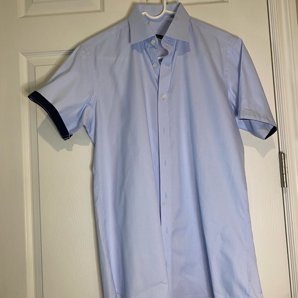 Bespoke Tailors Men’s blue button down shirt size Large